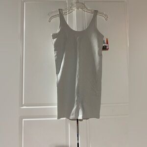 DSG Light Gray Ribbed Tank Romper